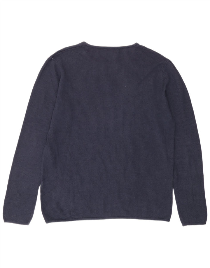 Maglione Zara da uomo con collo a bottoni XL Blu navy