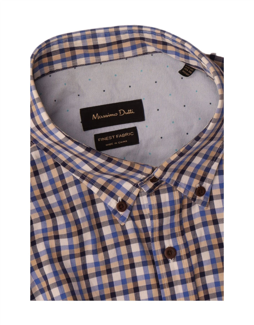 Camicia da uomo Massimo Dutti 2XL a quadri blu