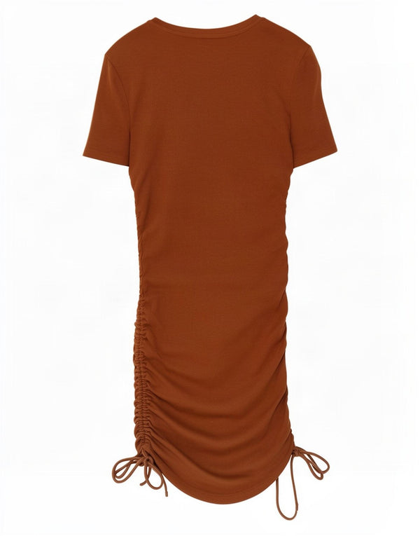 Vestito aderente da donna Zara UK 8 piccolo marrone