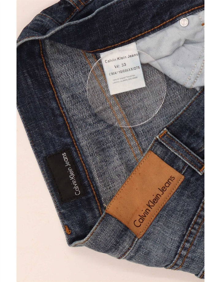 Jeans dritti da uomo Calvin Klein W33 L34 cotone blu