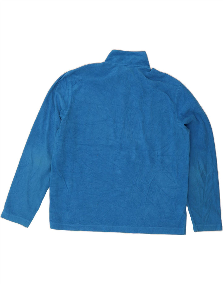 EDDIE BAUER Mens Zip Neck Fleece Jumper Large Blue Polyester Vintage Eddie Bauer and Second-Hand Eddie Bauer from Messina Hembry 