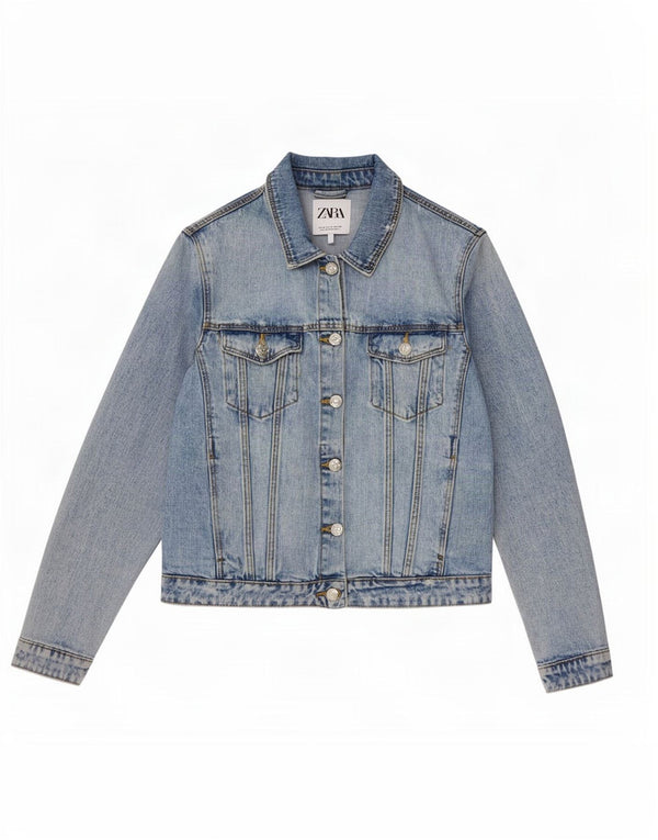 Giacca di jeans da donna Zara UK 10 piccola blu