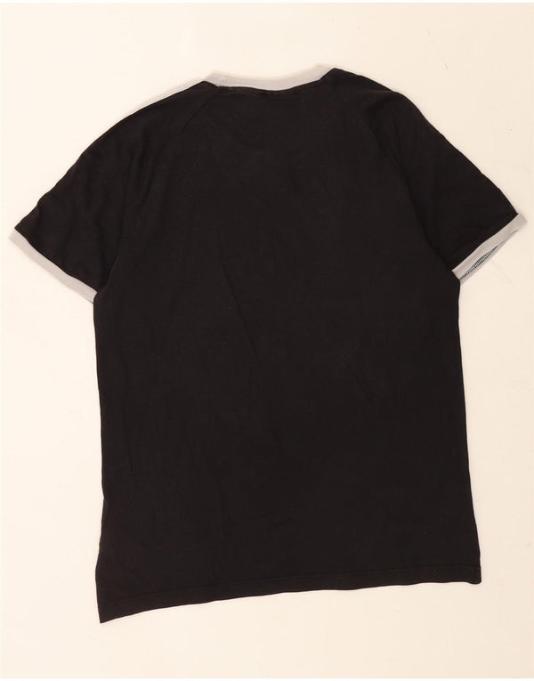 T-shirt Adidas da uomo Top media in cotone nero