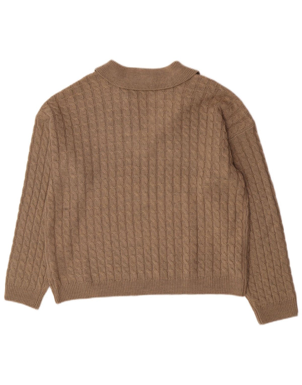 Crew Clothing Maglione da donna con collo alto UK 18 XL Acrilico marrone