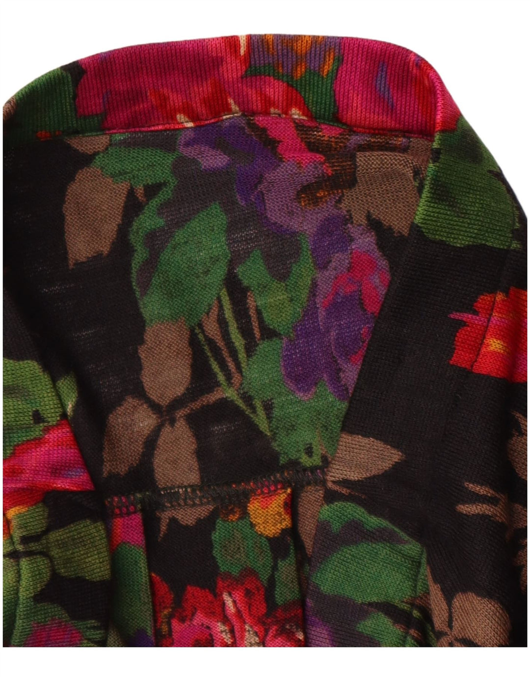 Gonna a pieghe vintage da donna W34 grande floreale multicolore