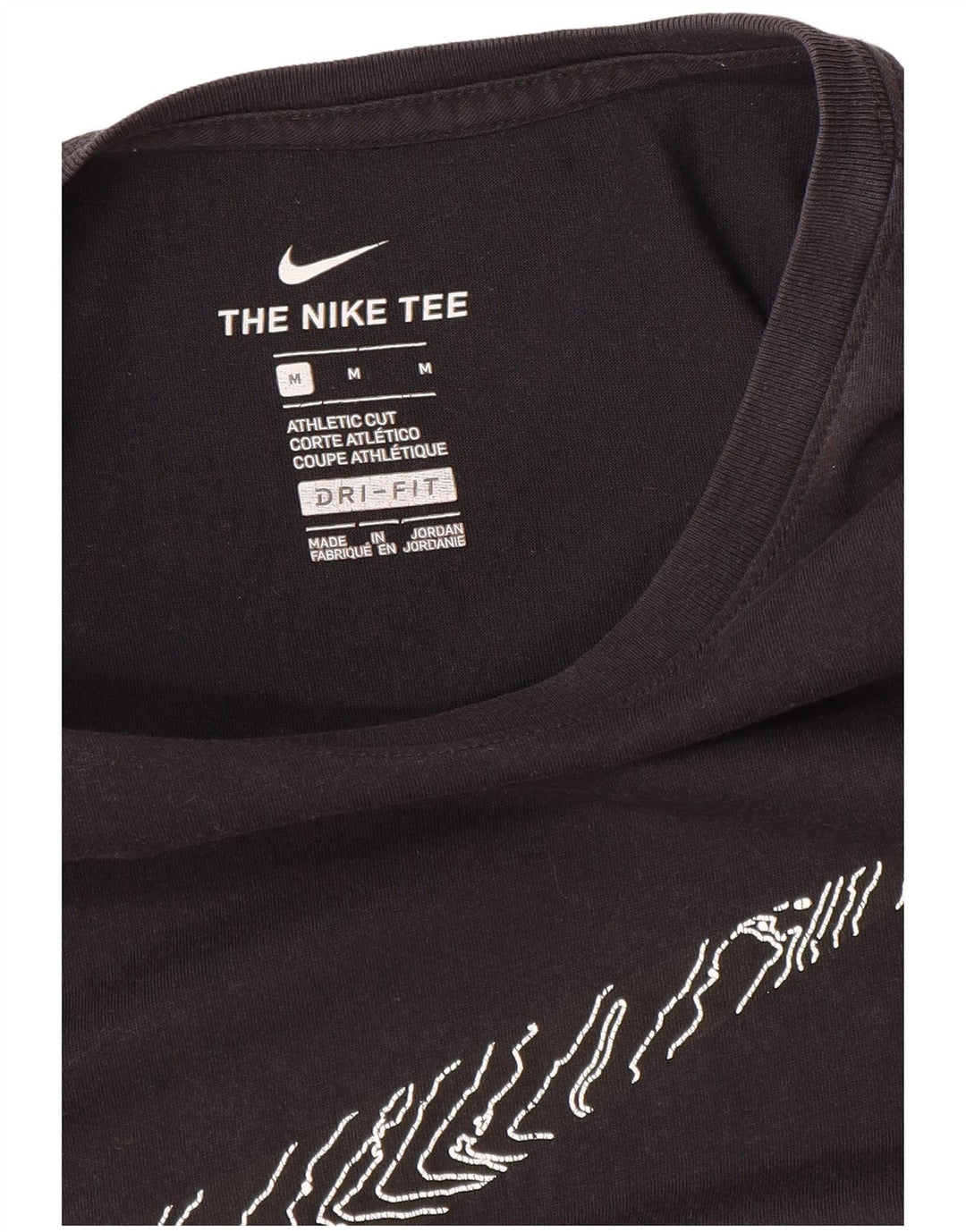 T-shirt grafica NIKE da uomo con taglio atletico, colore nero medio