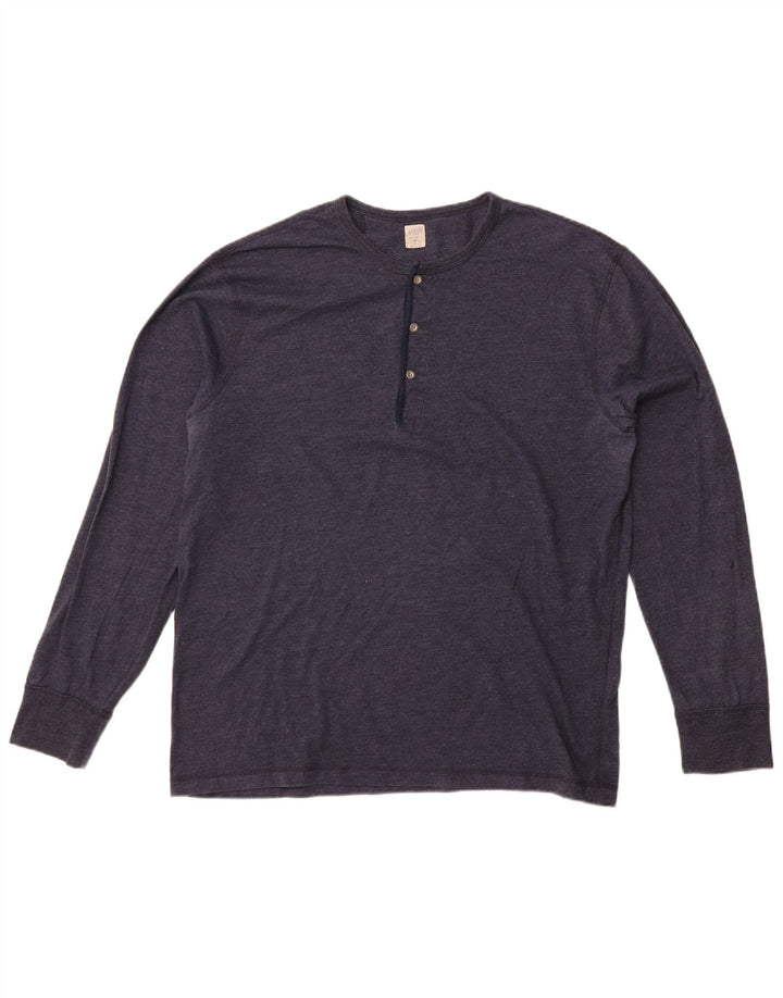 J. Crew Maglia da uomo a maniche lunghe XL in cotone blu navy