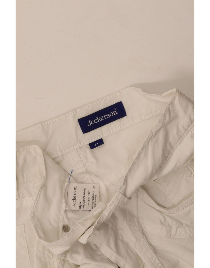 JECKERSON Bermuda da donna Pantaloncini casual W31 Cotone bianco medio
