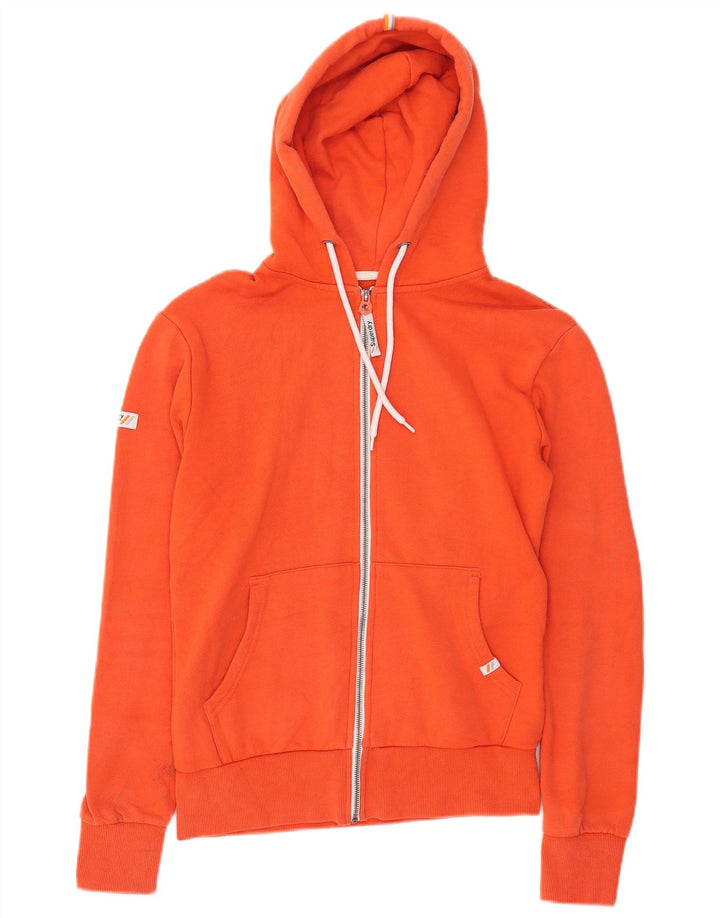 Maglione con cappuccio e zip da uomo Superdry piccolo in cotone arancione