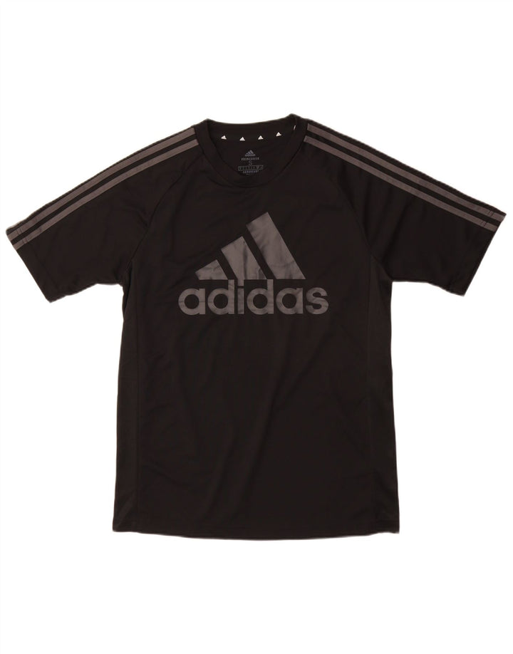 T-shirt grafica Adidas Aeroready da uomo, piccola, in poliestere nero