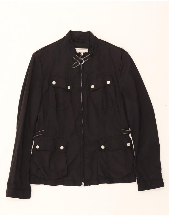 GEOX Womens Utility Jacket UK 14 Large Black Polyester Vintage Geox and Second-Hand Geox from Messina Hembry 