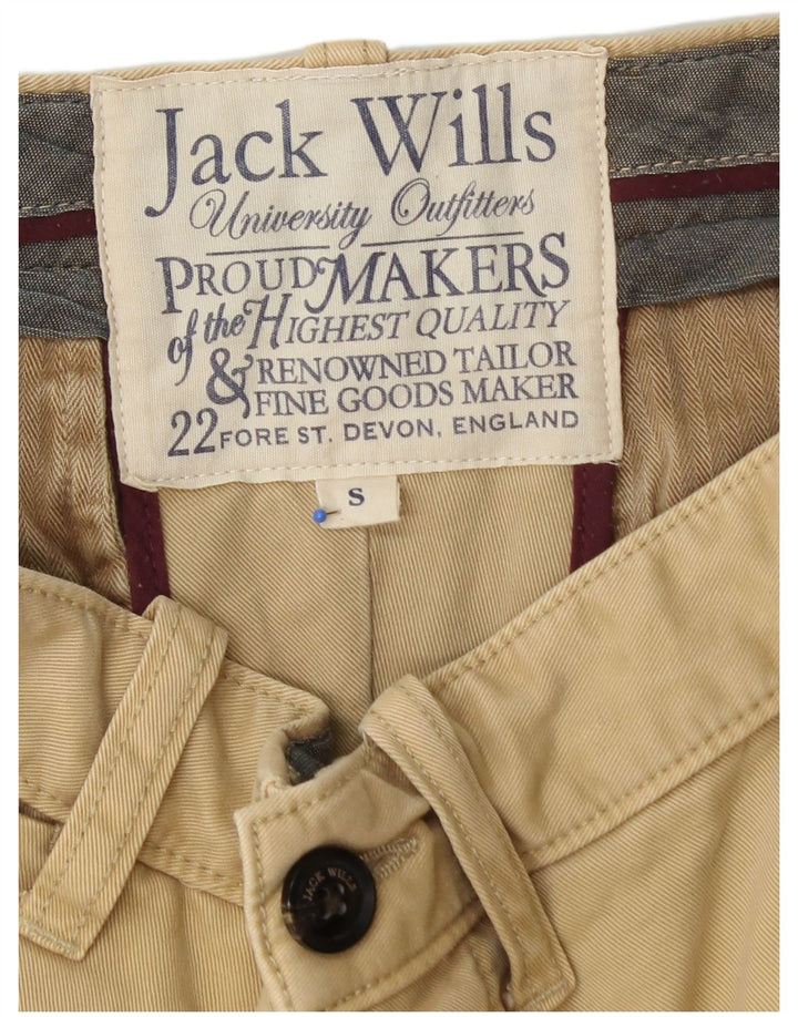 JACK WILLS Mens Chino Shorts Small W32  Beige Cotton
