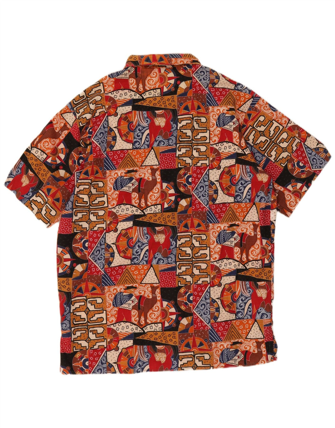 Camicia a maniche corte da uomo Ouragan con motivo astratto IT 50 medio multicolore