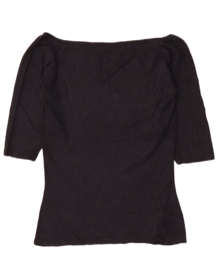 Top camicetta da donna Marks & Spencer UK 12 viscosa nera media