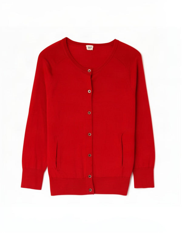 Maglione cardigan con maniche a 3/4 da donna Gap UK 10 piccolo rosso