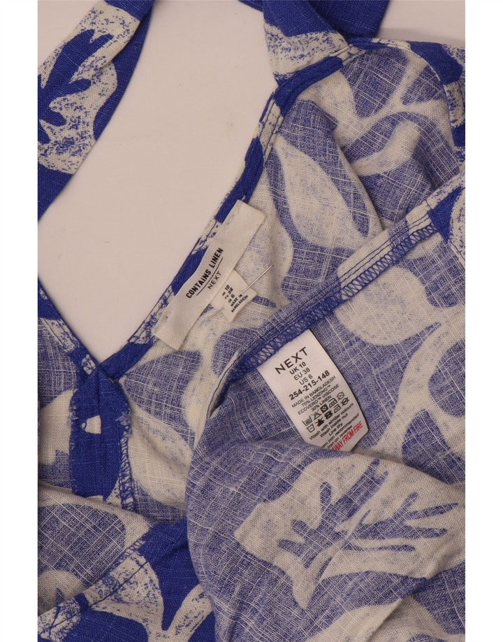 Successivo Abito a trapezio da donna UK 10 Piccolo viscosa floreale blu