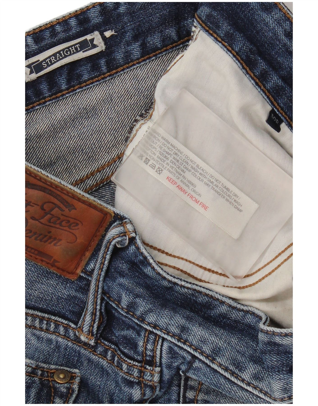 Jeans dritti da uomo Fat Face W30 L31 cotone blu