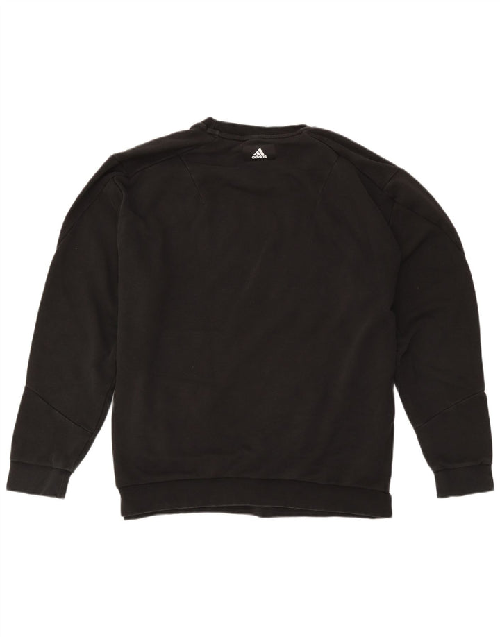 Felpa grafica da uomo Adidas Jumper XL in cotone nero
