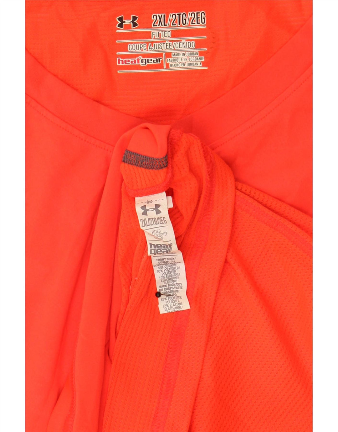Under Armour Uomo Heat Gear Gilet Top 2XL Arancione Poliestere