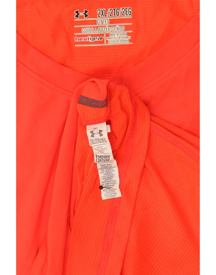Under Armour Uomo Heat Gear Gilet Top 2XL Arancione Poliestere