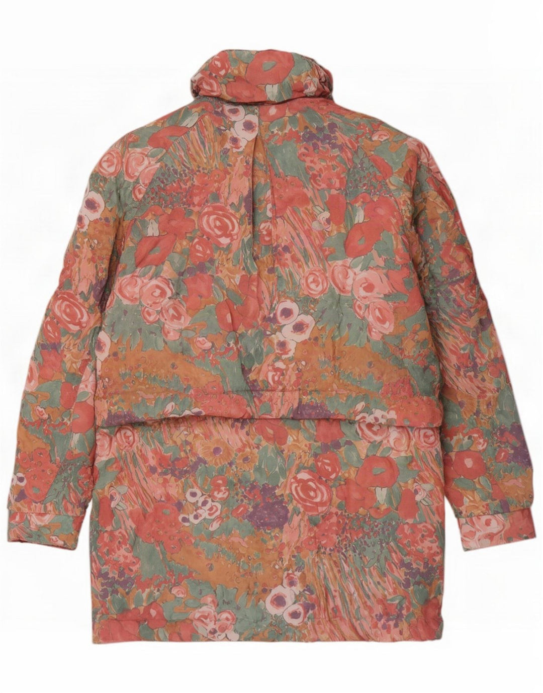 Cappotto imbottito vintage da donna EU 38 Rosa medio floreale