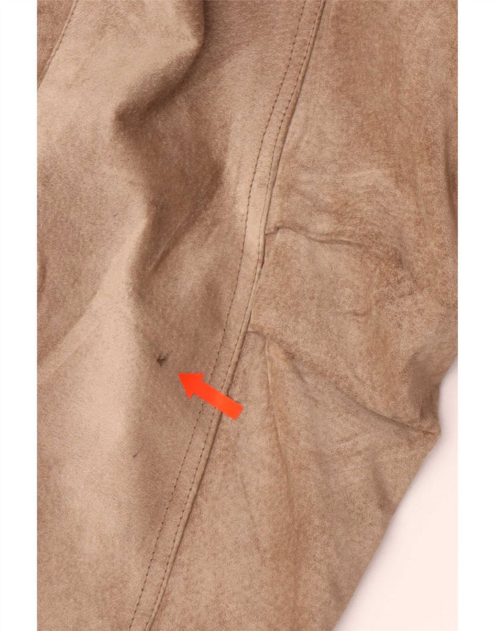 Soprabito in pelle scamosciata da donna Bagatelle US 10 grande in pelle marrone
