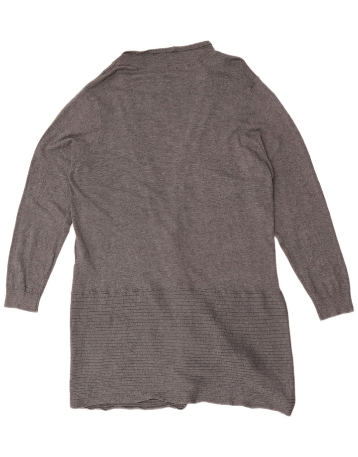 Maglione cardigan lungo autografo da donna Marks & Spencer UK 16 grande grigio