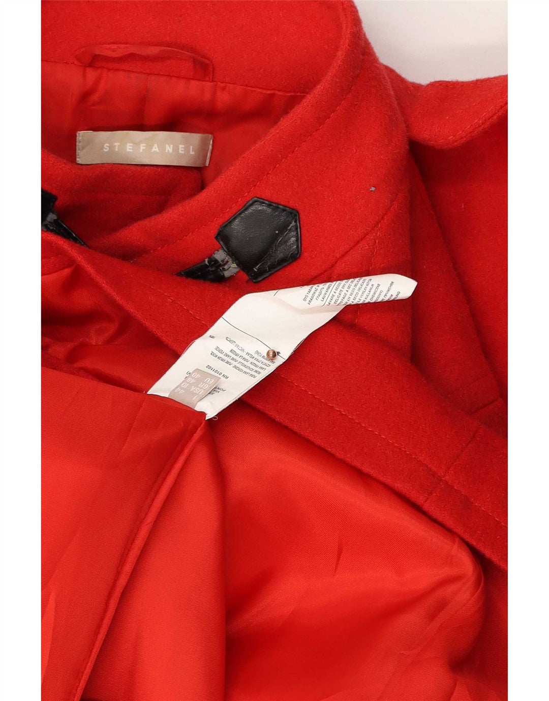 Montgomery da donna con cappuccio Stefanel IT 48 XL Rosso Lana Vergine