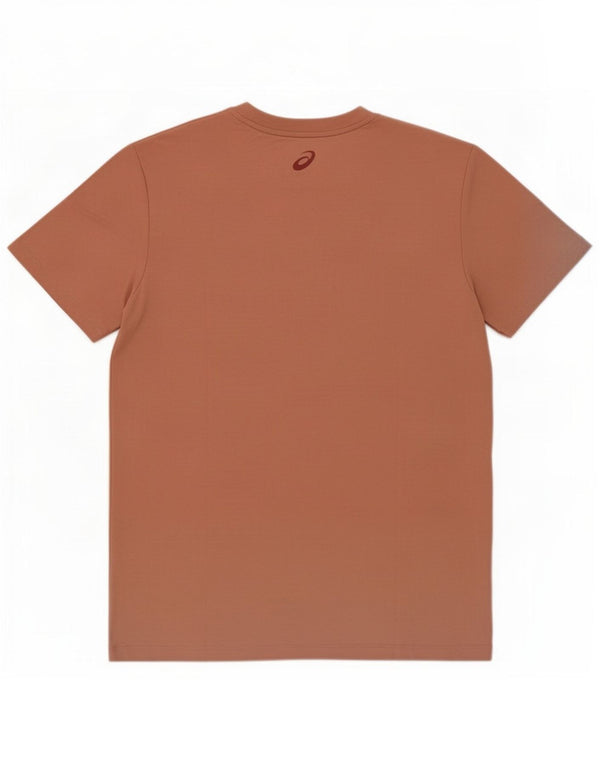 T-shirt grafica da uomo Asics, taglia grande, in cotone marrone