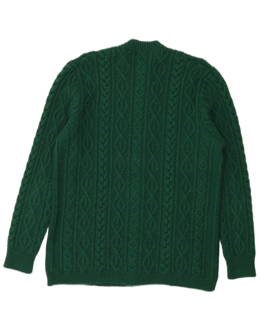 Maglione cardigan da uomo vintage verde medio