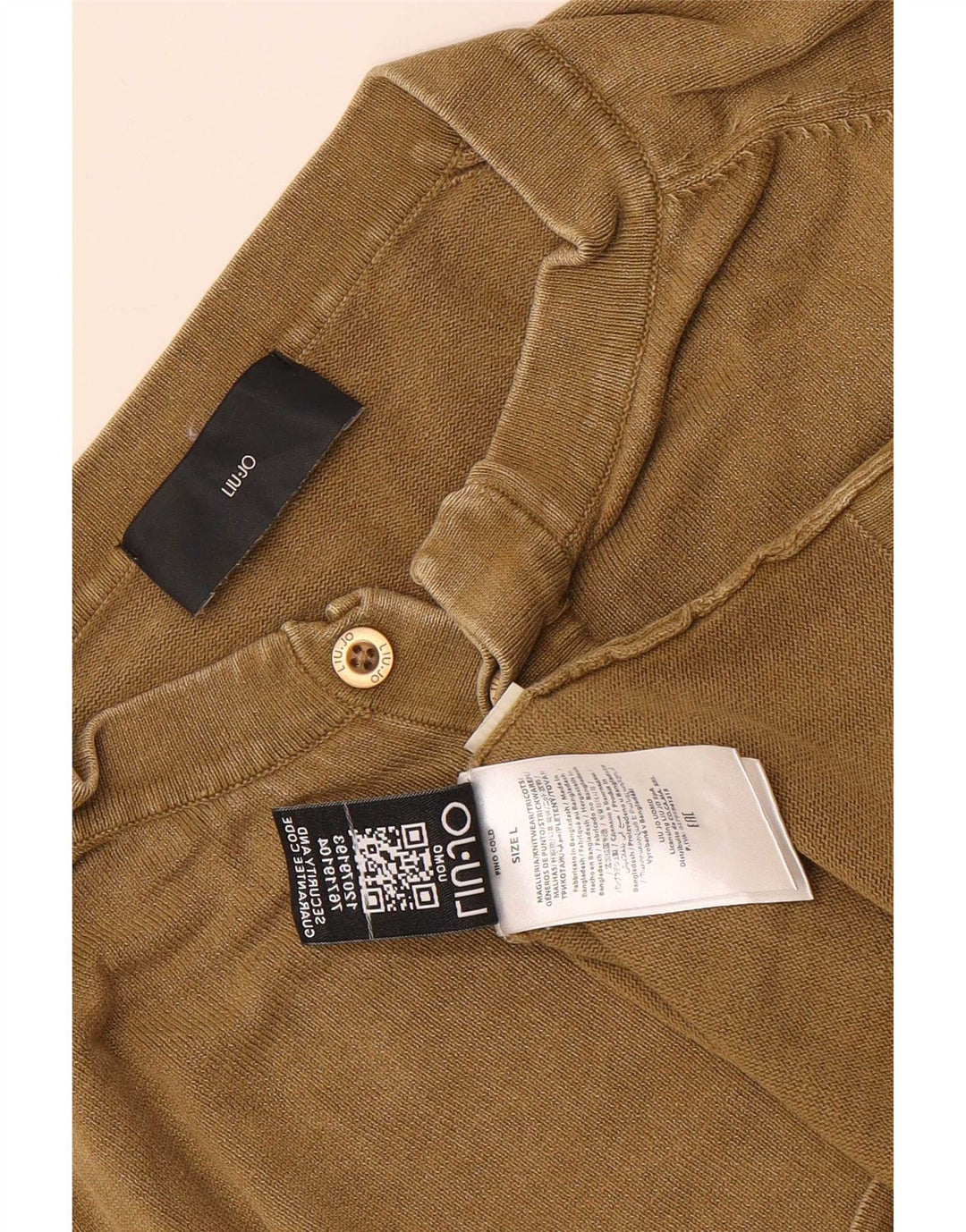 T-shirt uomo Liu Jo Top Large in cotone kaki