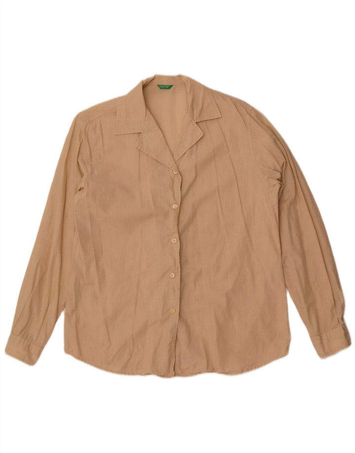 Camicia da donna Benetton UK 14 Cotone beige medio