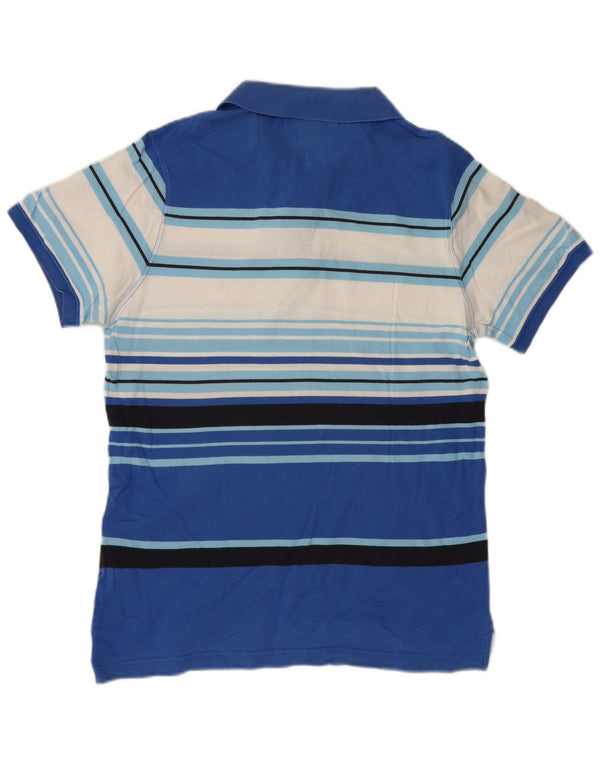 Polo slim fit da uomo Tommy Hilfiger XL in cotone a righe blu
