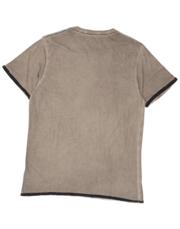 T-shirt da uomo Guess Top Large in cotone grigio