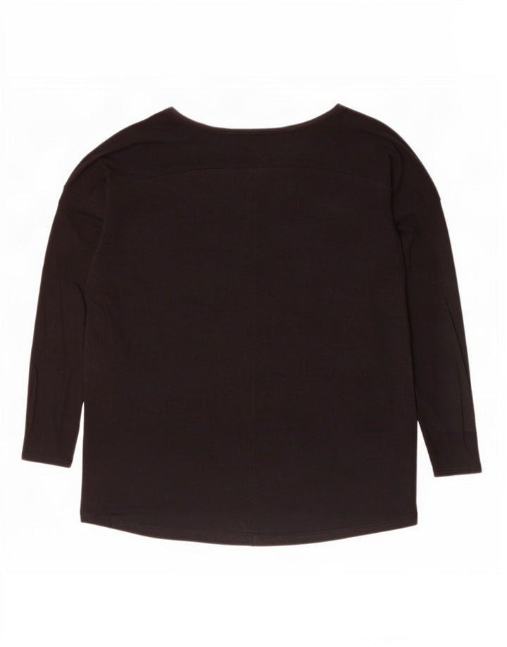 Maglia da donna a maniche lunghe Benetton UK 16 grande nera