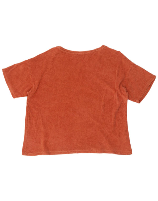 T-shirt in velluto da donna Zara UK 14 arancione medio