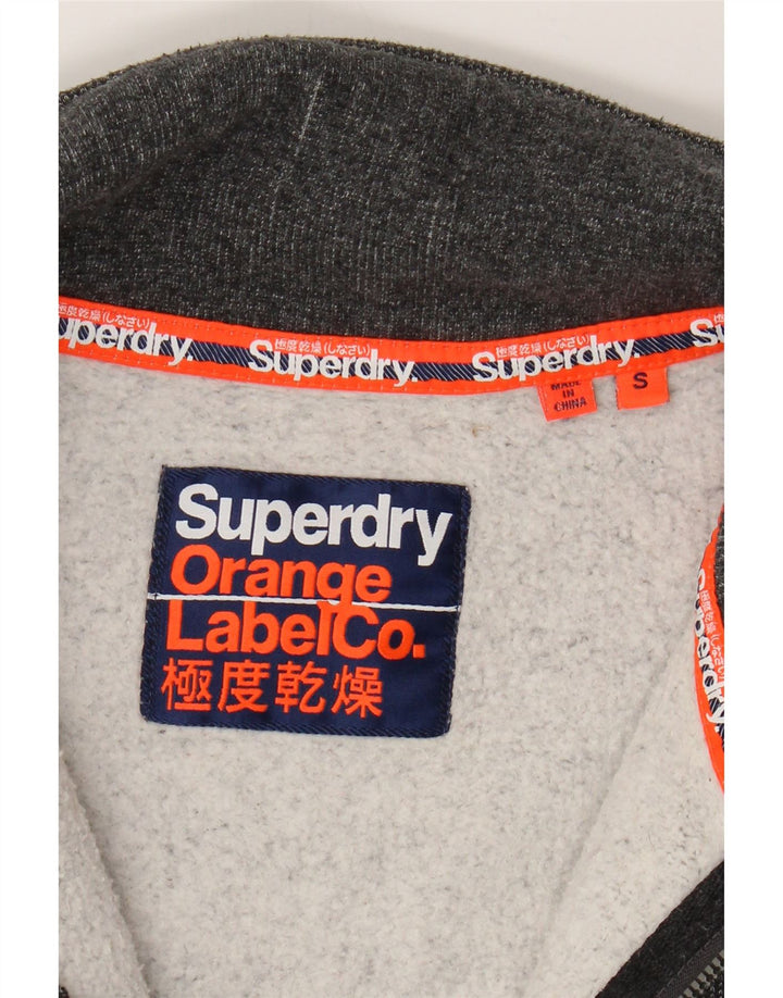 SUPERDRY Mens Tracksuit Top Jacket Small Grey Cotton Vintage Superdry and Second-Hand Superdry from Messina Hembry 