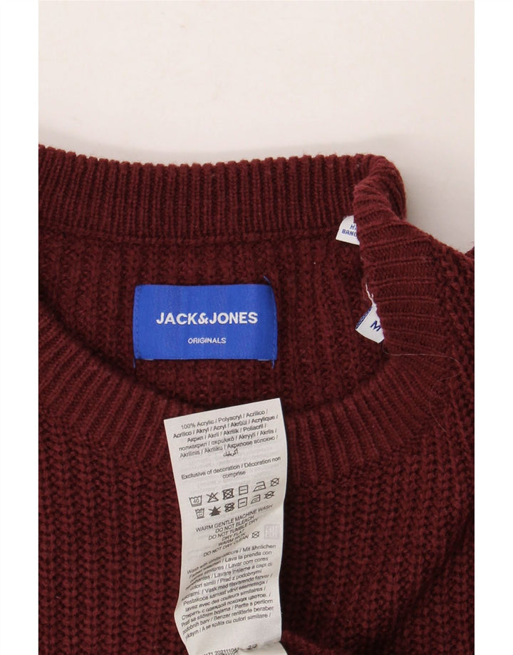 Jack & Jones Maglione girocollo da uomo in acrilico bordeaux medio
