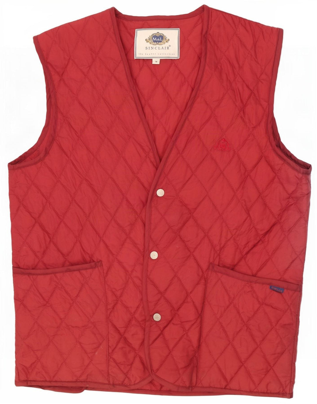 Gilet trapuntato da uomo Sinclair UK 38 nylon medio bordeaux