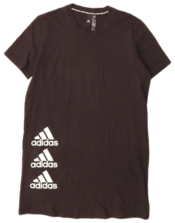 Abito T-shirt con grafica Adidas da donna UK 12/14 Medio Nero
