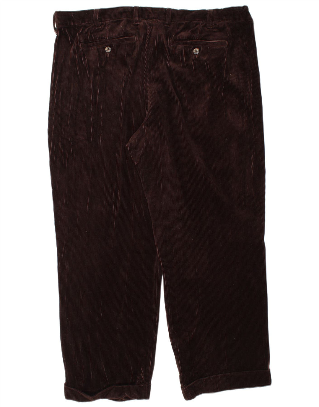 EDDIE BAUER Pantaloni da uomo in velluto a coste con picchetti W44 L30 cotone marrone