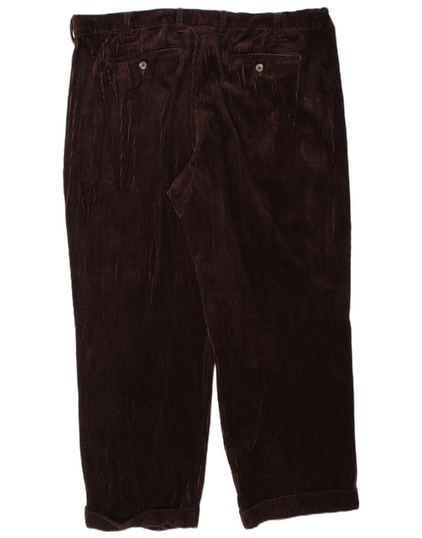 EDDIE BAUER Pantaloni da uomo in velluto a coste con picchetti W44 L30 cotone marrone