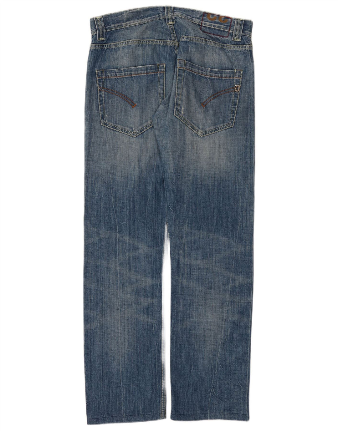 Dondup Jeans dritti invecchiati da donna W32 L30 cotone blu