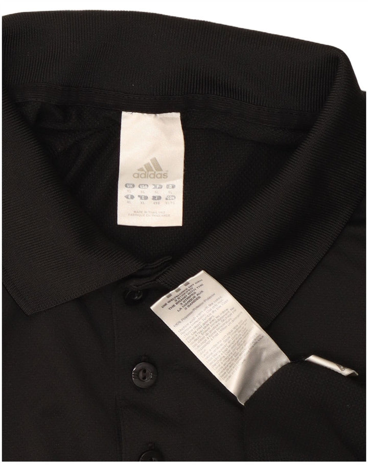 Polo Adidas Climacool da uomo XL in poliestere nero