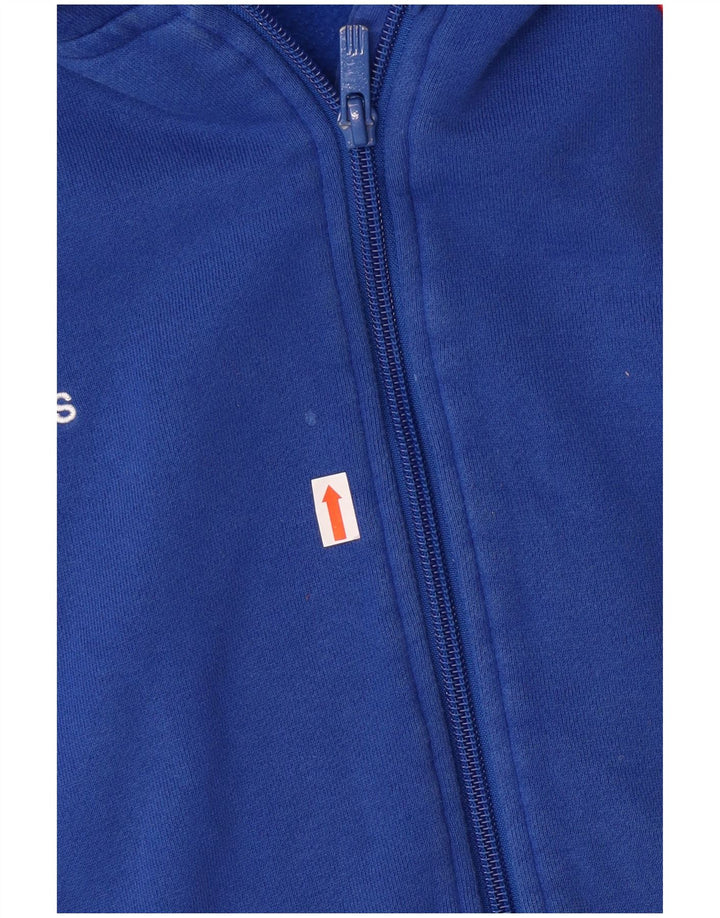 Felpa con cappuccio con zip grafica Adidas Team GB da uomo grande in cotone blu