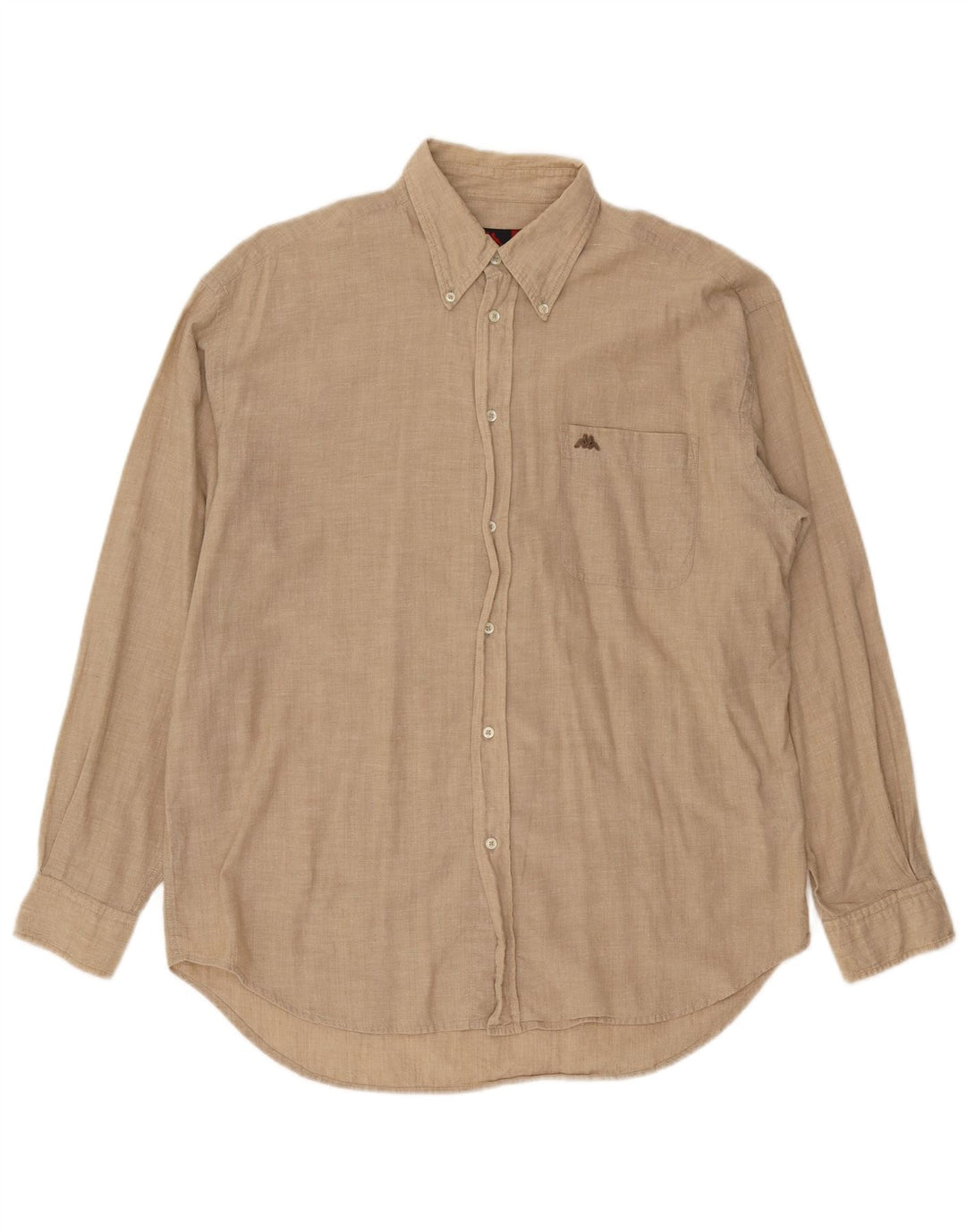 Camicia Kappa Uomo Large Beige In Cotone