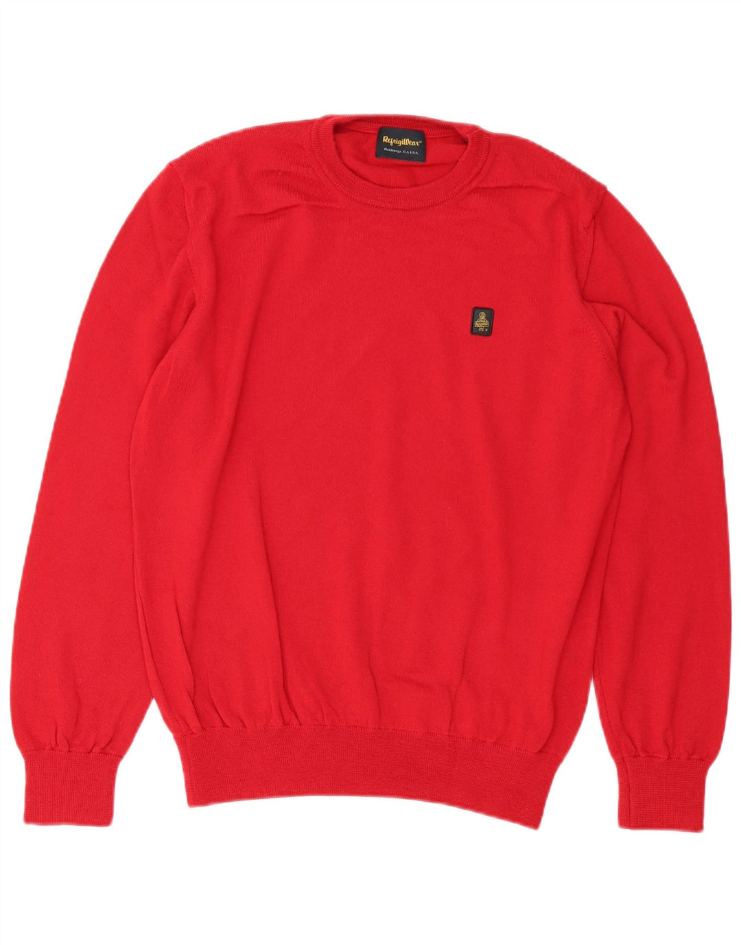Maglione da uomo girocollo Refrigiwear XL in lana rossa
