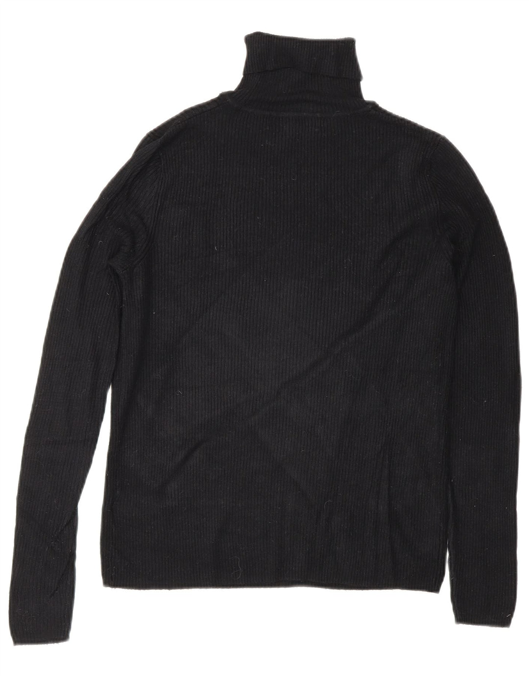 Maglione maglione a collo alto da donna Marks & Spencer UK 12 viscosa nera media