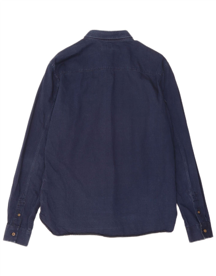 Camicia da uomo All Saints in cotone blu navy medio