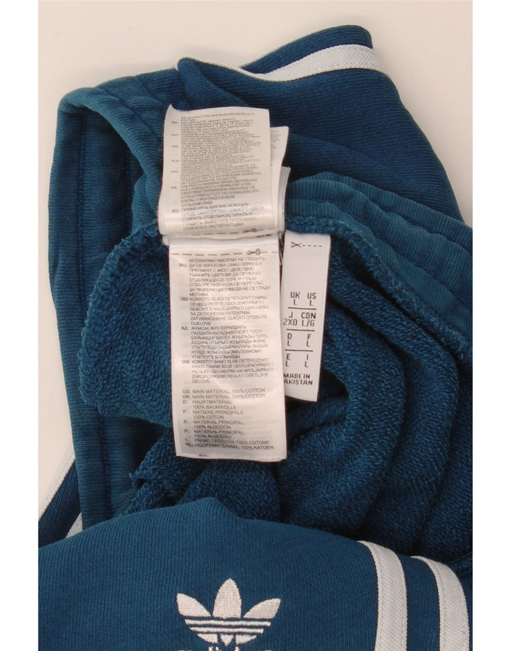 Pantaloncini sportivi Adidas da uomo grandi in cotone blu